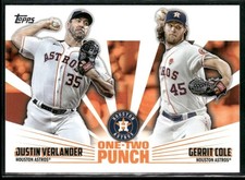 2023 Topps Justin Verlander / Gerrit Cole One-Two Punch #12P-18 Houston Astros