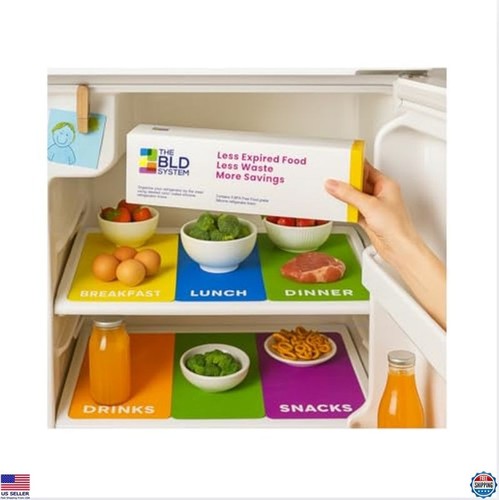 Color Coding Fridge Fridge Liners Set of 5 - Color Coded, Washable Organizer for Tidy ...