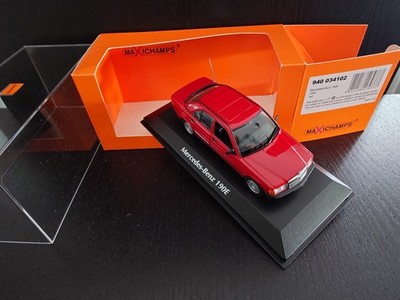 Maxichamps By  Minichamps  1:43 MERCEDES 190E Red  W201  1984
