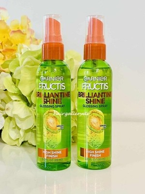 2 Garnier Fructis Style Brilliantine Shine Glossing Spray 3 oz  NEW & FRESH