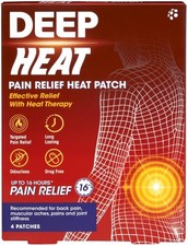 Deep Heat Pain Relief Patch, Muscular Aches, Pains, Joint Stiffness... 