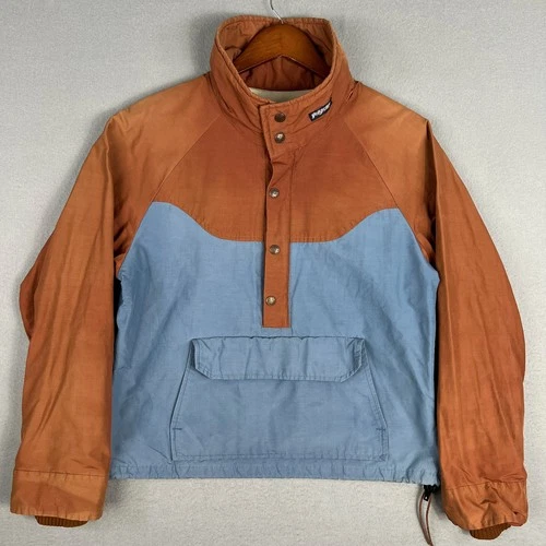 VTG JanSport Anorak Jacket Pullover Fits S Colorblock Snap Front Pouch Pocket - product listing photo