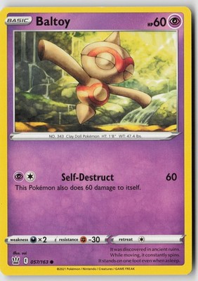 Baltoy Pokemon SWSH05: Battle Styles 057/163 Normal