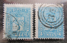 NORVEGE timbre N° 8 et 14 oblitéré cote 22 € bon état lot OF168 86