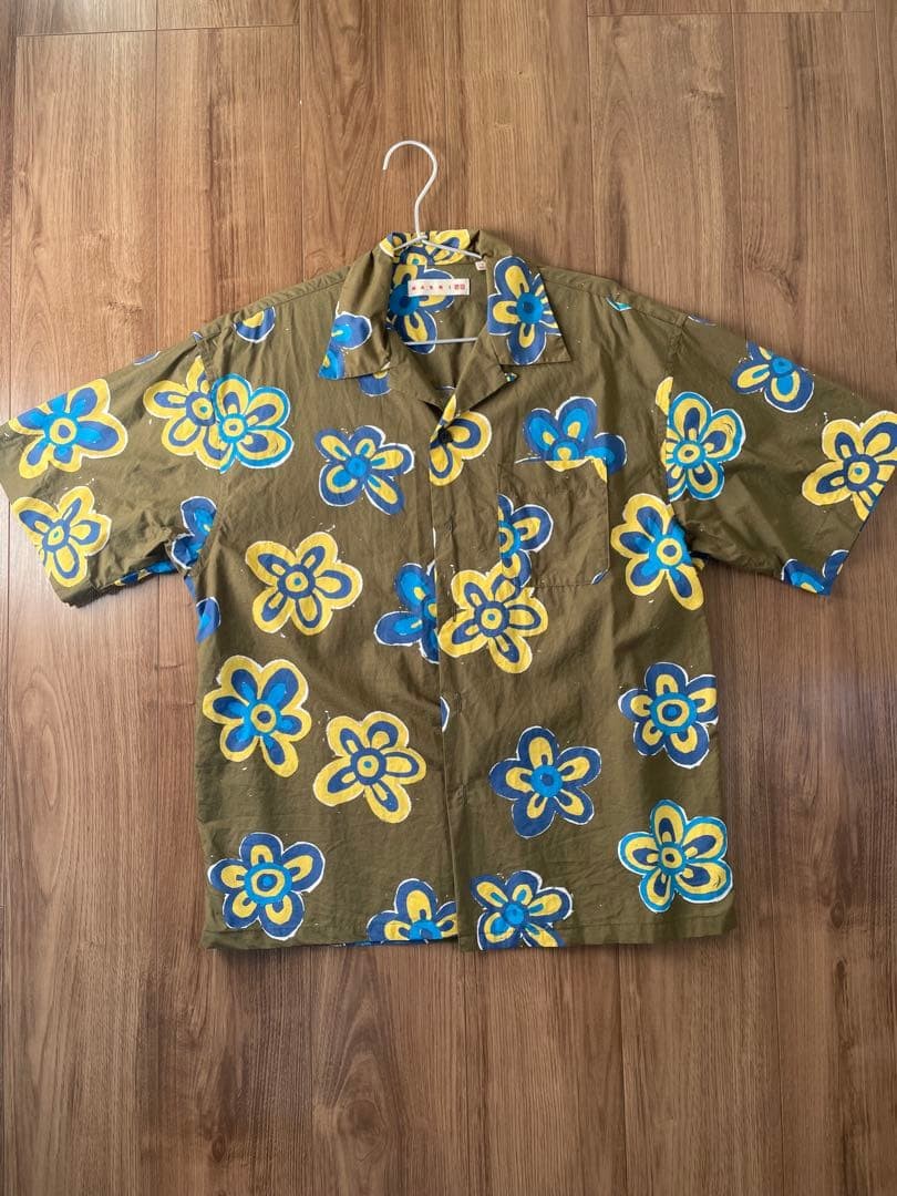 UNIQLO MARNI Floral Short Sleeve Shirt Men's S Size