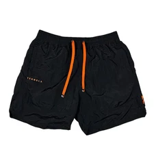 YoungLA Men’s 109 Retro Lined Drawstring Shorts Black Size XL 5.5” Inseam