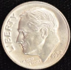 1952-D BU  Roosevelt Dime 90% SILVER!