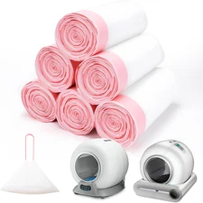 120 Count Heavy Duty Litter Box Liners Compatible with Petcove Ducksky Automatic