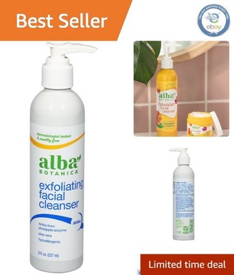Cruelty-Free 8 Oz Exfoliating Facial Cleanser with Aloe & Pineapple Enzyme