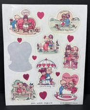 Vintage Hallmark Stickers Joan Walsh Anglund 2 Sheets 1980 Valentine's Day