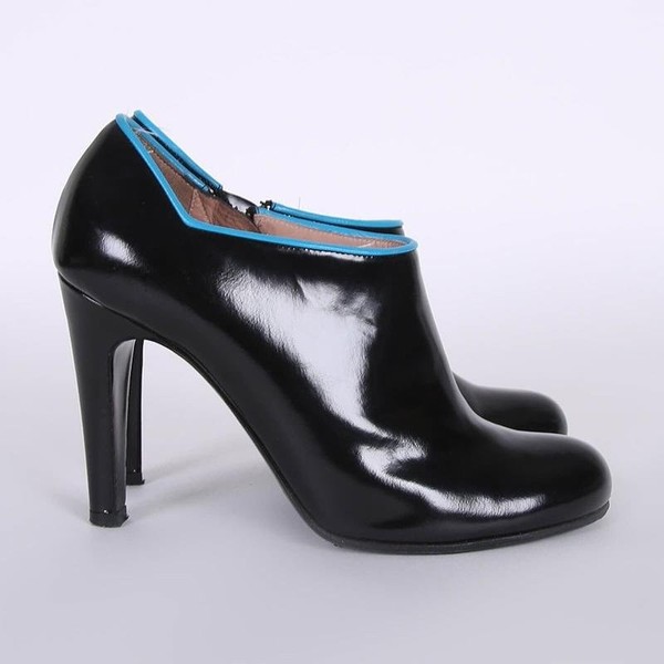 Women Marc Jacobs Ankle Boots Black Patent 37