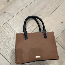 Women s Brown Pebbled Satchel Top Handle Bag, Zip Closure, Gold Hardware