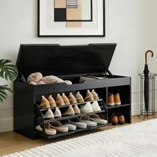 Shoe Storage Bench with Flip Drawer