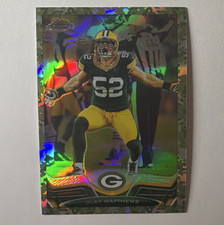 2013 Topps Chrome Clay Matthews Camo Refractor  /499 Green Bay Packers