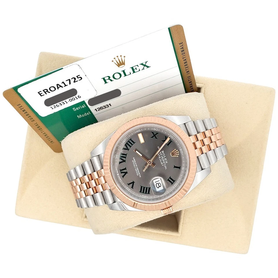 2019 Rolex Datejust 41 Wimbledon Slate 126331 2-tone Jubilee Watch Box Papers - Image 4 of 4