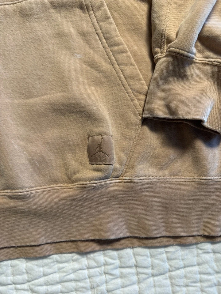 Jordan Flight Womens Pullover Hoodie Brown Long Sleeve Kangaroo Pocket XL - Image 2 of 4