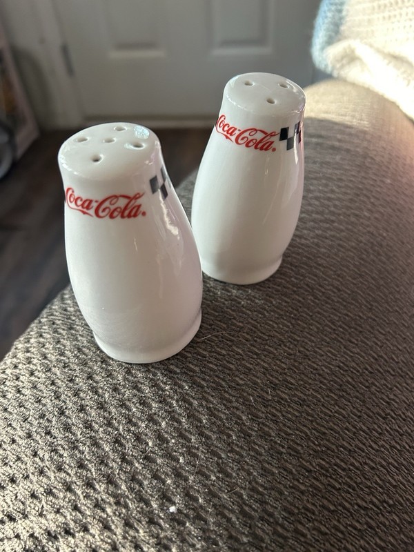 Ceramic Coca-Cola Salt And Pepper Shakers