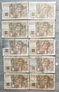 lot de 10 billets français en petit état N°5