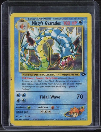 2000 Pokemon Gym Challenge Holo #13 Misty's Gyarados