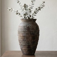 Ceramic Rustic Farmhouse Vase, 12 Inch Flower Vases for Table Decoration, Rus...
