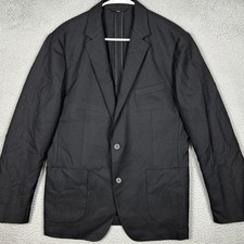 Bonobos Wool Blazer Mens 40R Standard Fit Black Vitale Barberis Canonico Coat