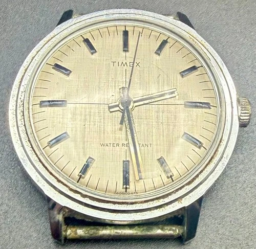 1975 Timex Marlin Hand Wind Men’s Watch Crosshair Dial – For Spares & Repairs