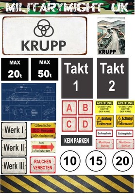 Maßstab 1 32 / 1 35 WW2 DEUTSCHE FABRIKSCHILDER KRUPP DIORAMA