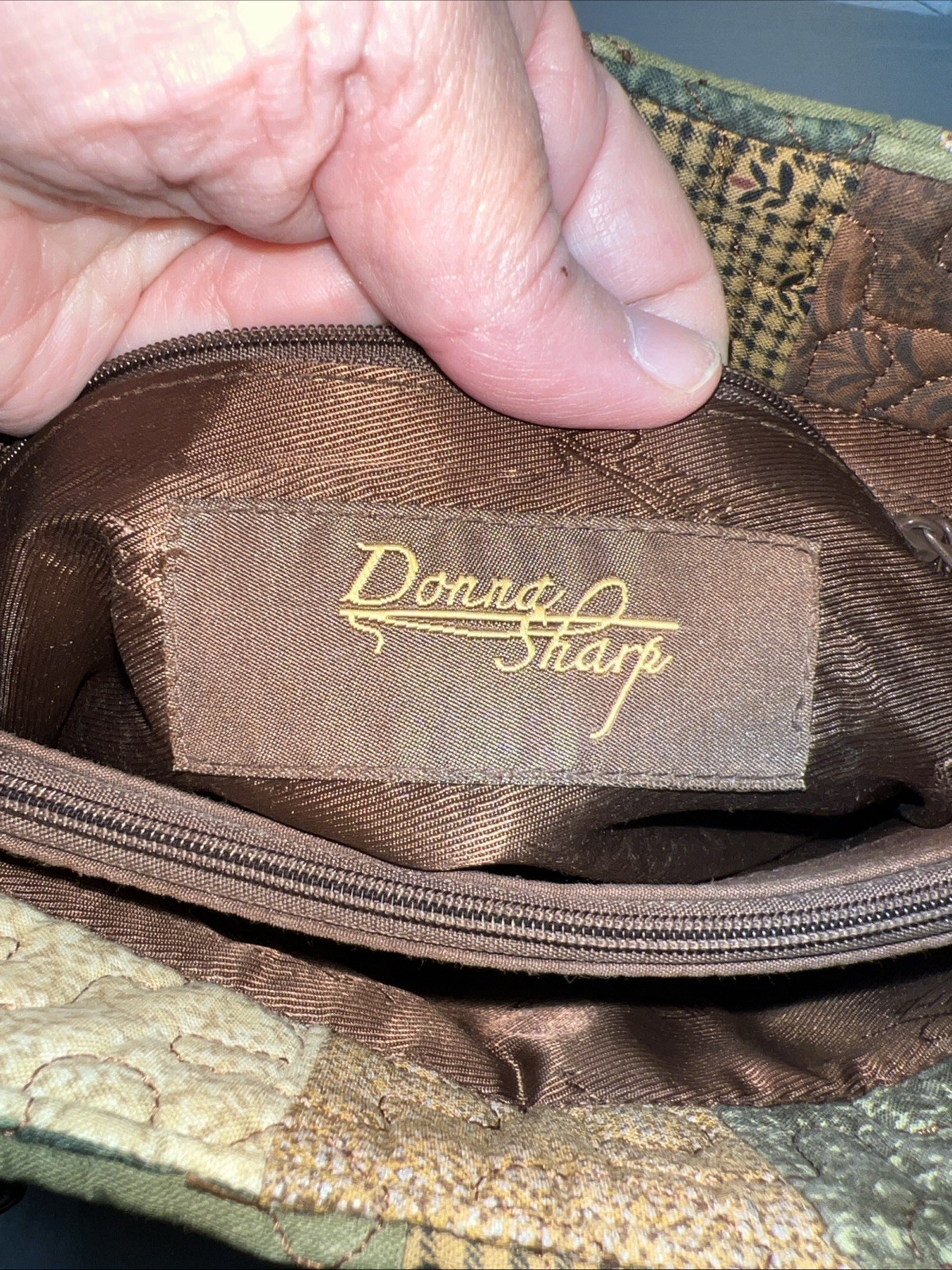 Donna Sharp Quilted Patchwork Multi-colored Purse… - image 11