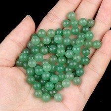 50pcs 6mm Natural Green Aventurine Round Ball Shape No Hole Beads Wholesale