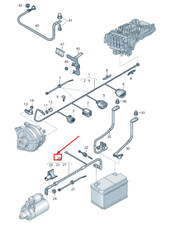 Kit de câblage de batterie positive SKODA KODIAQ NS 5QA971228F NEUF ORIGINAL