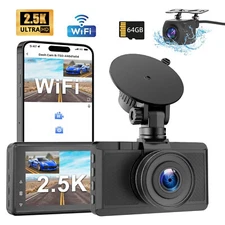 1440P Dual Dash Camera Front and Rear Dash Cam WIFI With 32GB SD Card G-Sensor