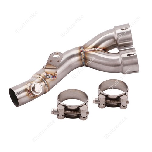 For Yamaha YZF R6 2006-2023 Exhaust Tips Stainless Steel Mid Link Pipe Slip On - Picture 4 of 7