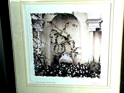 VINTAGE 1999 LE JARDIN ESPAGNOL PROVENCE FRANCE ETCHING SIGNED