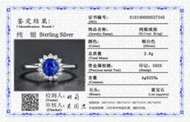Blue Sapphire Tibetan Silver Rings Women Fashion Jewelry Wedding Bands Ring 3mm - Image 2 of 4