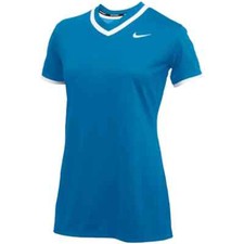 Nike Womens Vapor Select V-Neck Softball Jersey - Blue - Size M - AV6701 453 NWT