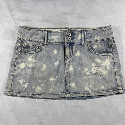 Hint Jeans Womens Mini Skirt Low Rise 