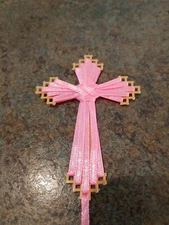Cross Pink Ribbon Bookmark
