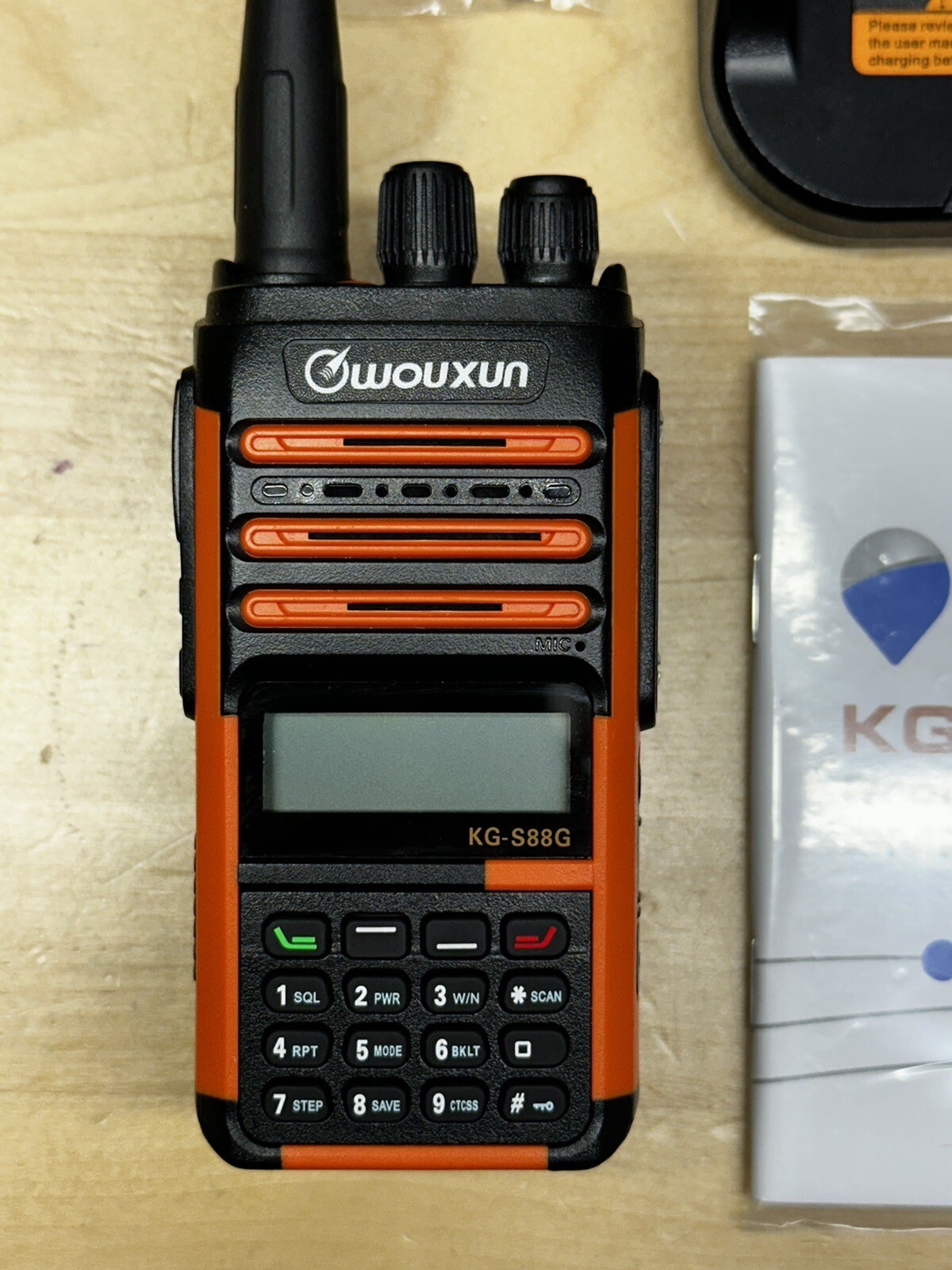 Wouxun KGS88G GMRS Two Way Radio ORANGE IP67 Dustproof Waterproof USB