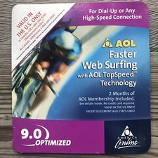 AOL 9.0 Optimized Disc CD-ROM Sealed U.S. Only Edition America Online Vintage