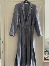 Lovely Gigue Vintage Style Check Wool Blend Longline Coat L