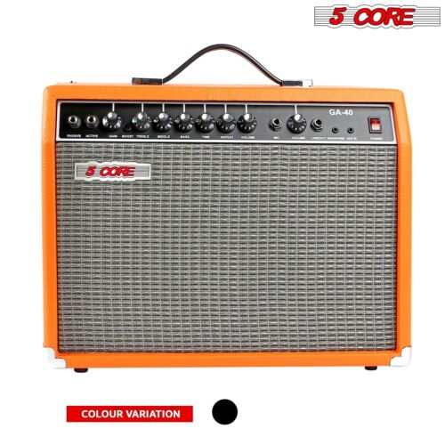 5Core 40W Electric Guitar Amp, Guitar Amplifier w/ Built-In Speaker🟠/⚫ - Afbeelding 1 van 25