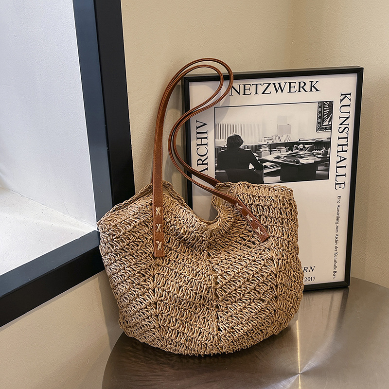 Straw Bag Holiday Shoulder Bag Fashion Woven Tote Bag | eBay