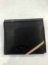IKS Platinum Collection Genuine Leather Black Bifold Credit Card/ID Wallet Col2