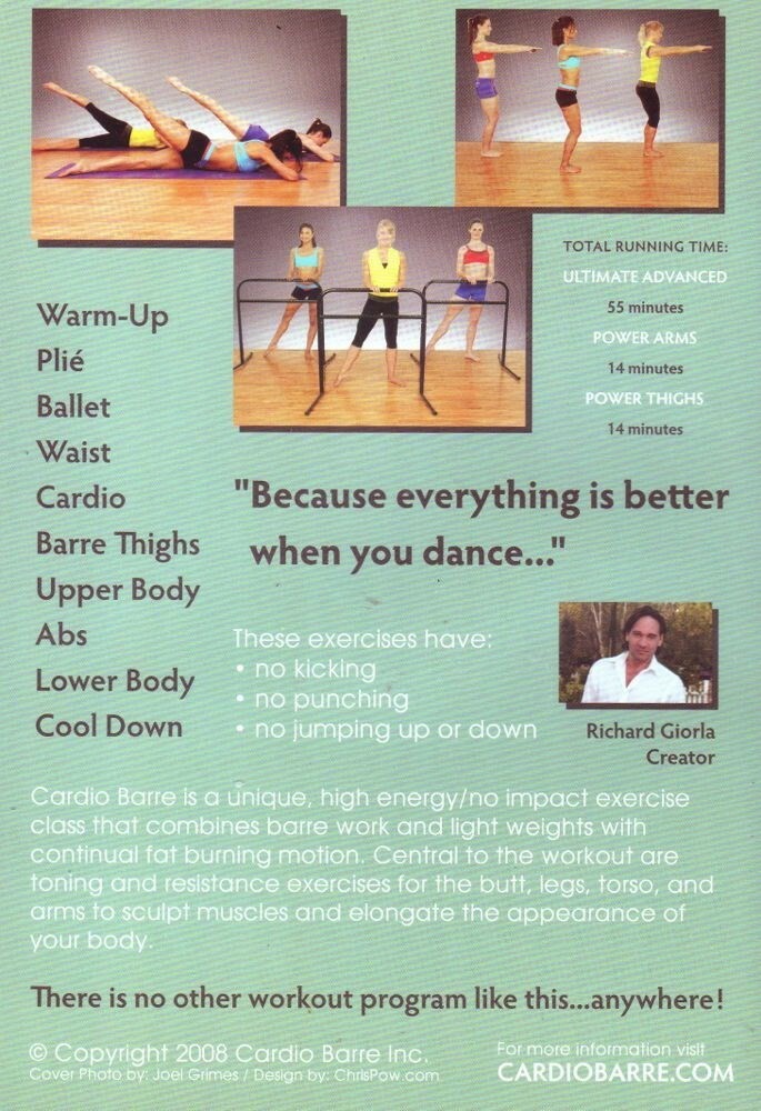 CARDIO BARRE ULTIMATE ADVANCED DVD WITH BONUS WORKOUTS BALLET - Main Image