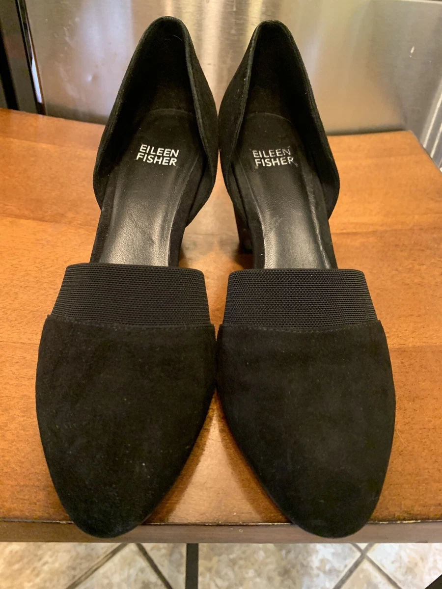 Eileen fisher black suede best sale shoes