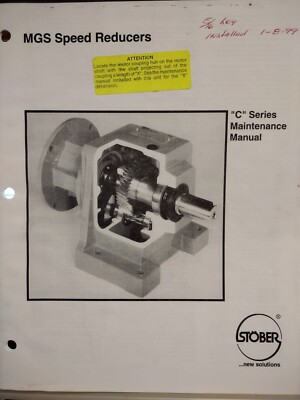 Stober MGS Speed Reducers C Series Maintenance Manual