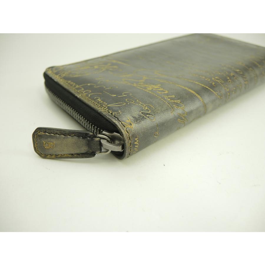 Berluti Itauba Vertical Gold Patine Calligraphy Leather