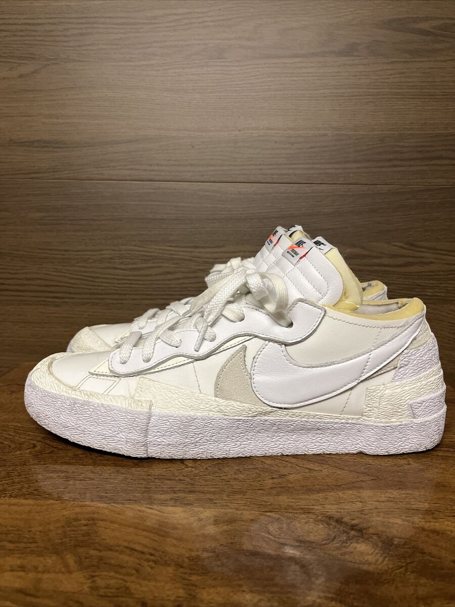 Nike Blazer Low Sacai White Patent Leather DM6443-100 SizeUS Nike Blazer Low Sacai White Patent Leather DM6443-100 SizeUS