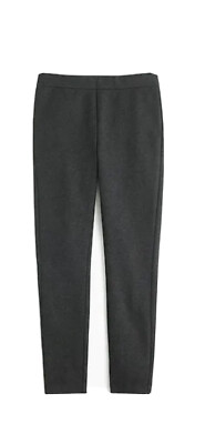J Crew Gray Charcoal Pixie Pants  Size 00S Back Zip Stretch Ponte Legging