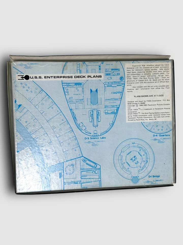 FASA RPG Star Trek U.S.S. Enterprise Role Playing 15mm Deck Plans See Photos EVC - image 3 of 4